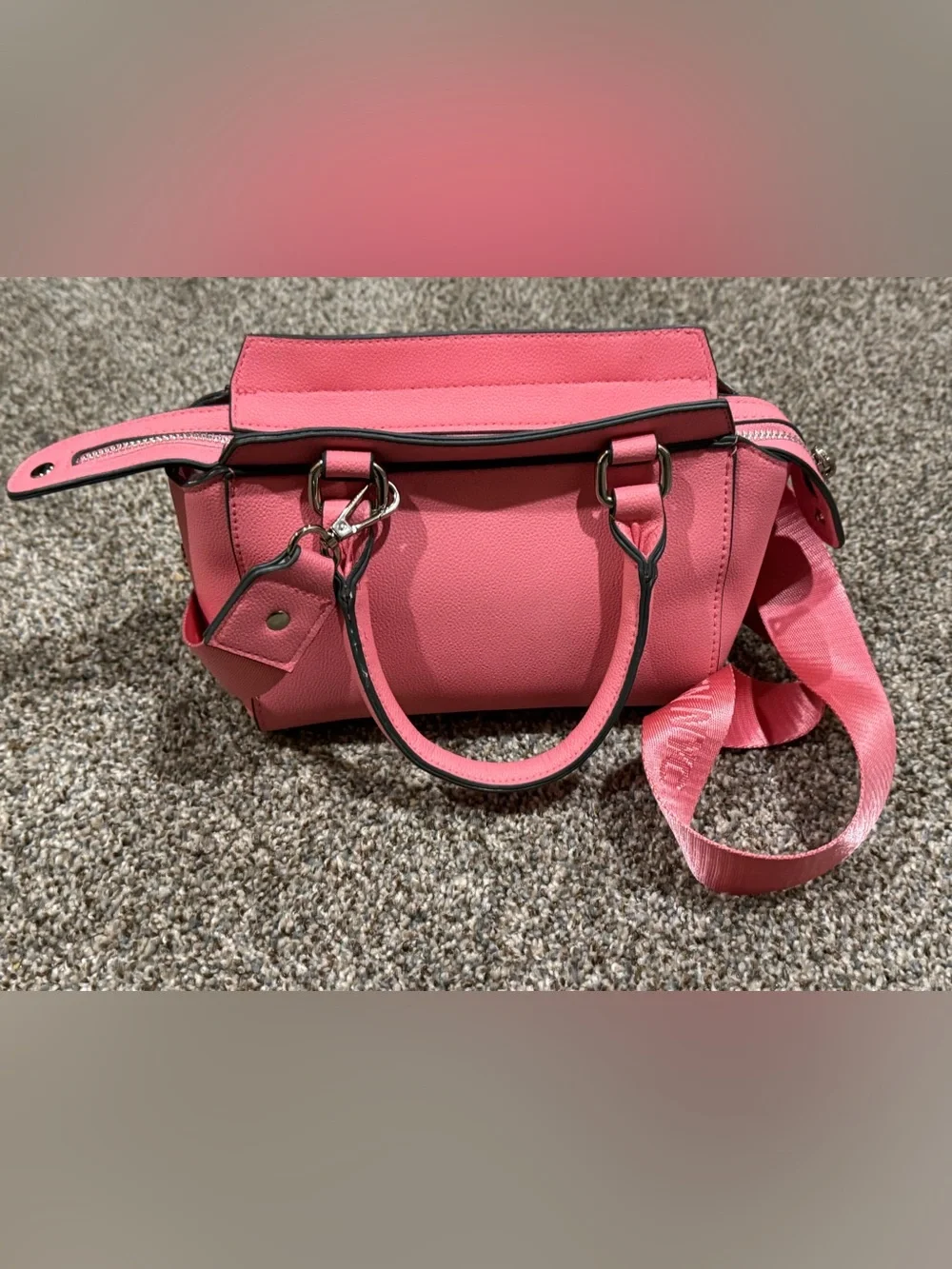 Steve Madden NYC Pink Women's Double Handle Stylish Everyday Purse
